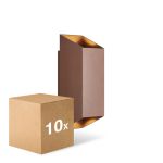Multipack 10x Nordlux Nico Wall Light Aluminium Rusty Up & Down | Suitable for 2x GU10