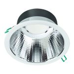 Philips LED Downlight Coreline DN142B Aluminium White 19.2W 2300lm 60D - 830 Warm White | Cutout 200mm - IP20 - UGR<19 - Dimmable - Emergency