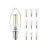 Multipack 10x Philips MASTER Value LED Candle E14 Filament Clear 3.4W 470lm - 927 Extra Warm White | Best Colour Rendering - Dimmable - Replaces 25W