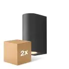 Duopack D'Lite Wall Light Vossem Aluminium Black | Suitable for 2x GU10